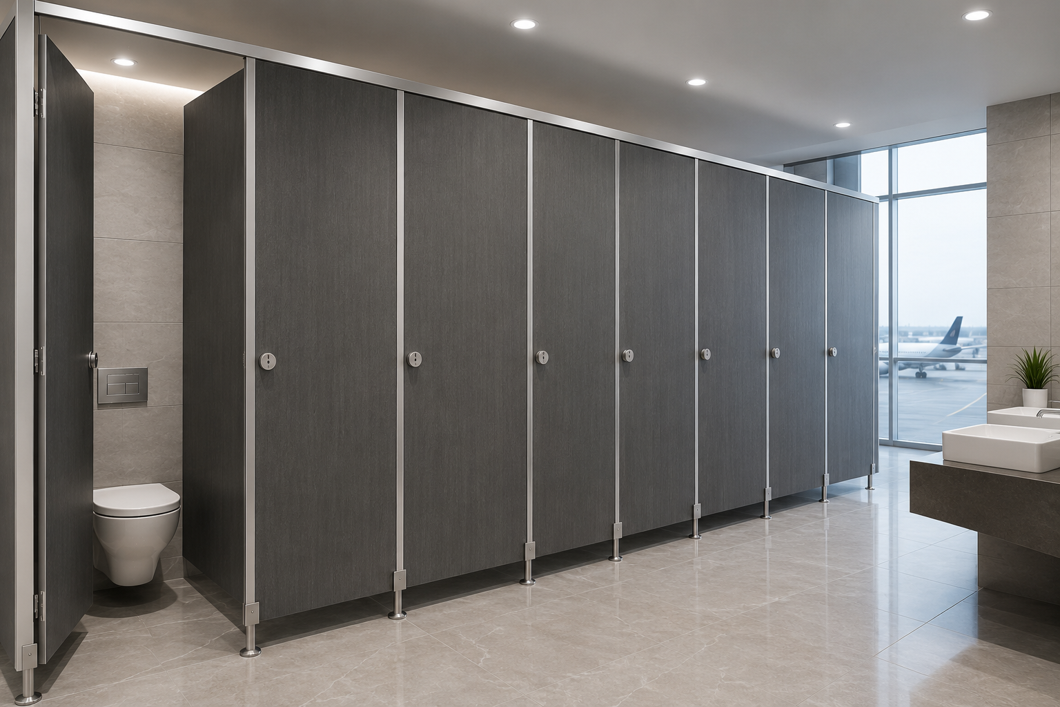 Compact Laminate Toilet Partitions